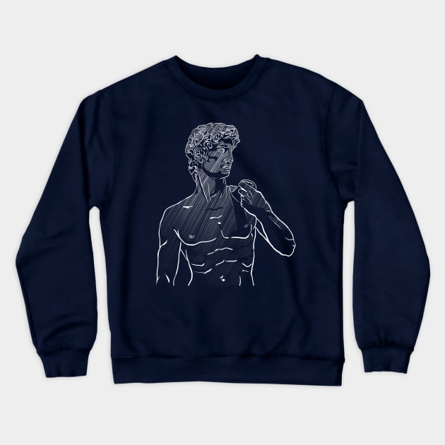 David of Michelangelo Crewneck Sweatshirt by ArtFork